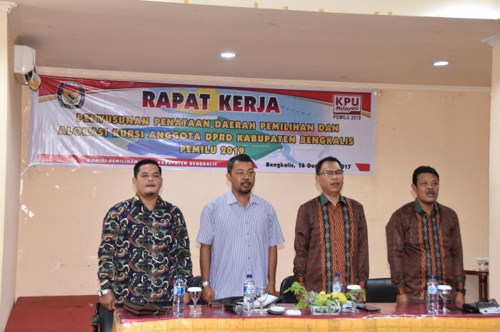 KPU Kab. Bengkalis Gelar Raker Penetapan Dapil dan Alokasi Kursi DPRD 2019