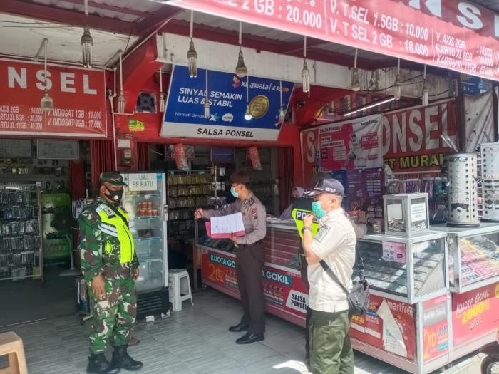 Cegah Covid 19, Personil Koramil 01 Bengkalis Gelar Operasi Prokes