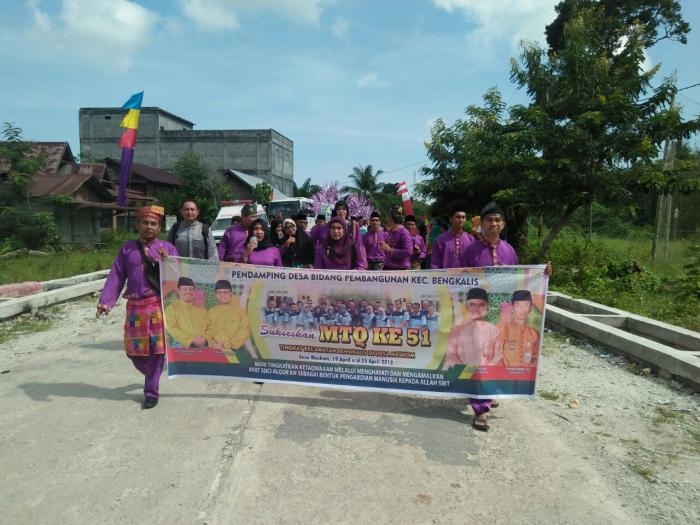 Pendamping Desa Turut Serta Dalam Pawai Taaruf MTQ Kecamatan Bengkalis 