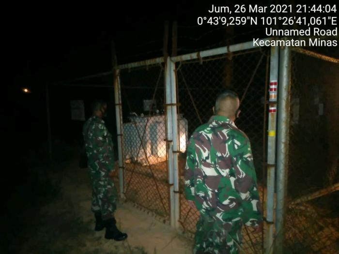 Personil Koramil 09 Minas Gelar Patroli Wilayah