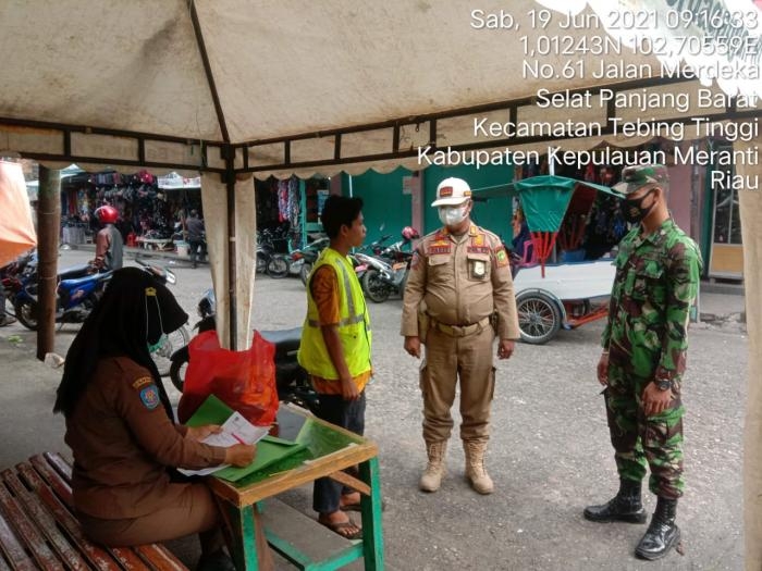 Cegah Virus, Personil 02 Tebing Tinggi Gelar Operasi Yustisi