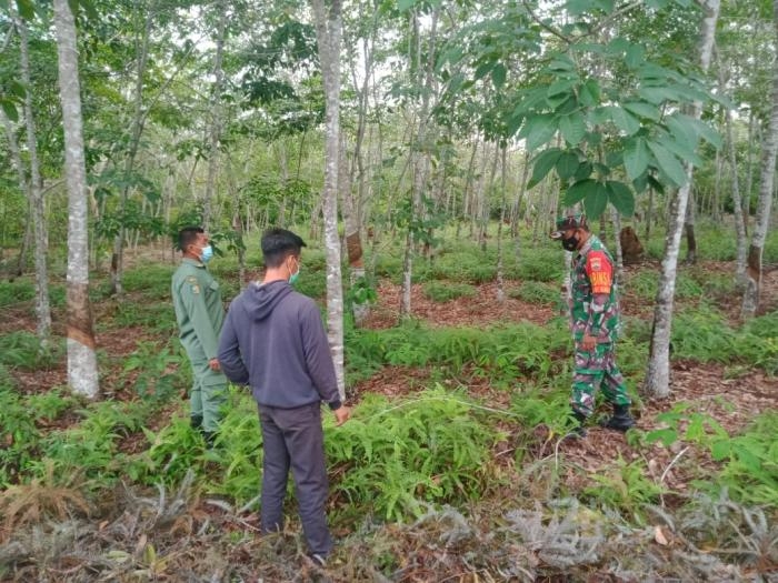 Cegah Kebakaran, Babinsa Desa Selatbaru Gelar Patroli Bersama Warga
