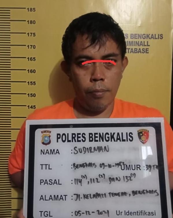 Jadi Bandar Sabu, Sudir Seorang ASN di Ringkus Satnarkoba Polres Bengkalis