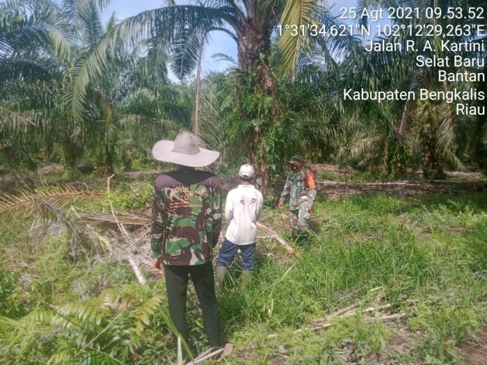 Cegah Kebakaran, Babinsa Desa Pasiran Serda Armansyah Kembali Gelar Patroli Karlahut