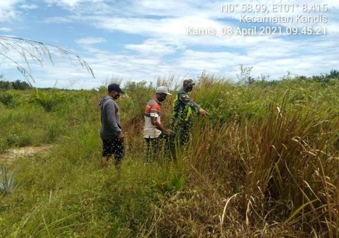 Awasi Kebakaran, Personil Koramil 11 Kandis Gelar Patroli Karlahut