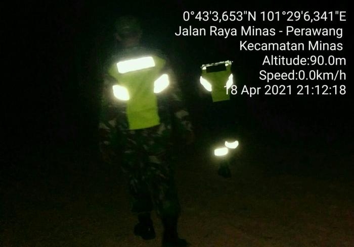 Jaga Area 1 Minas Field, Babinsa Kampung Minas Timur Kembali Gelar Patroli Wilayah