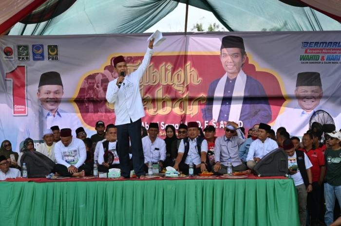 Momen Langka, Tabligh Akbar Abdul Wahid dan UAS di INHIL di Hadiri Dua Cabup
