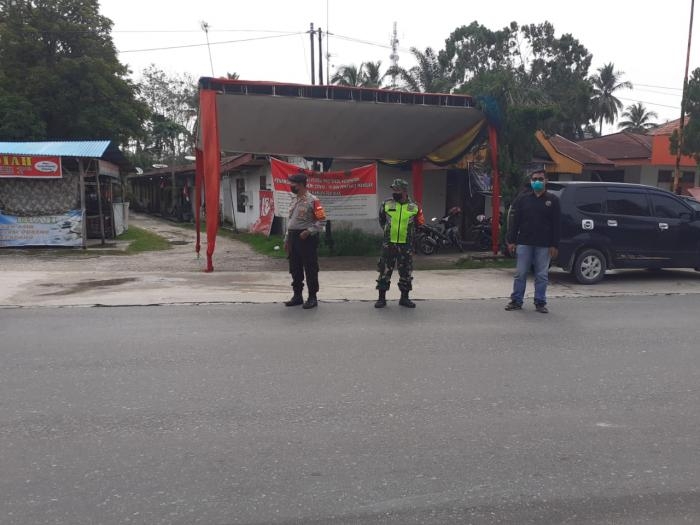 Dalam Situasi New Normal, Personil Koramil 9 Minas Tetap Lakukan Operasi Yustisi