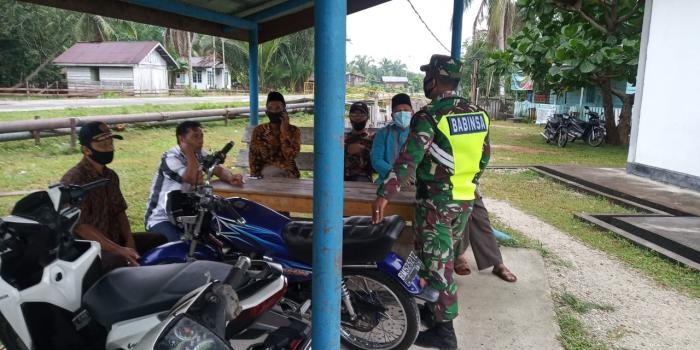 Anggota Danramil 08/Merbau kembali gelar Gakplin protokol kesehatan