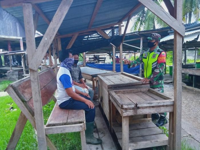 Putus Mata Rantai Covid - 19, Koramil 08/ Meranti Kembali Terapkan Disiplin Protokol Kesehatan.
