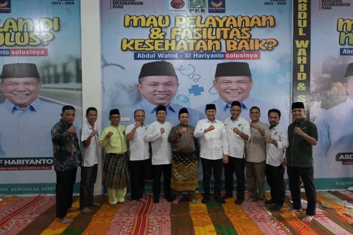 Resmikan Posko Pemenangan di Ujung Batu, Abdul Wahid Dapat Dukungan Tokoh Rohul