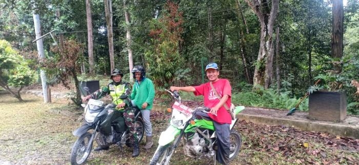 Babinsa Koramil 09/Minas Pastikan, Kondisi Wilayah Kampung Tasik Betung Aman Dari Karlahut