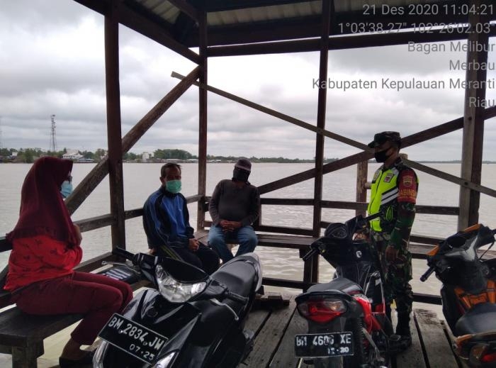 Anggota Danramil 08/Merbau kembali gelar Gakplin protokol kesehatan