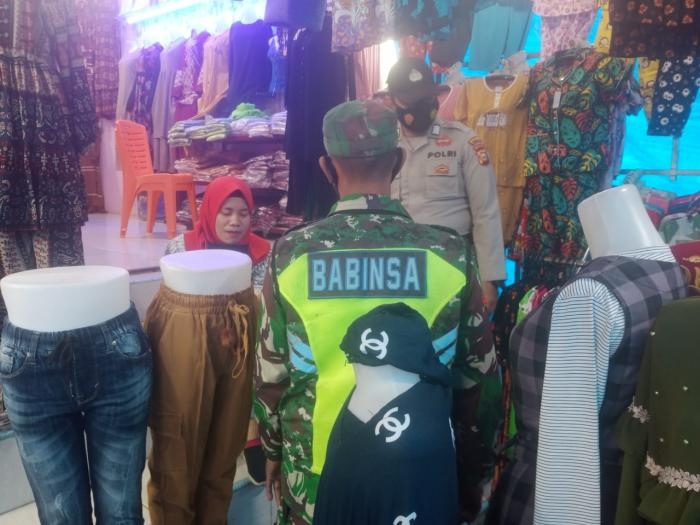 Cegah Covid 19, Personil Koramil 9 Minas Gelar Operasi Prokes