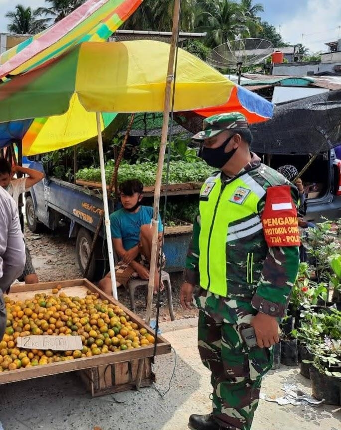 Anggota Koramil 09/Minas Kembali Mengelar Patroli Protokol Kesehatan