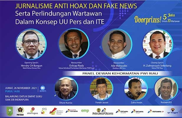 Hindari Berita Hoax Dan Fake News, PWI Riau Gelar Diklat Jurnalisme