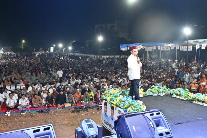 Kampung Syamsuar Jadi Tempat Awal dan Akhir Kampanye Abdul Wahid Bersama UAS