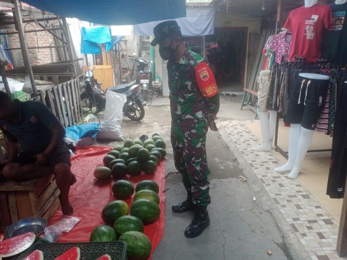 Cegah Covid 19 Anggota Koramil 09 Minas Gelar Operasi Prokes