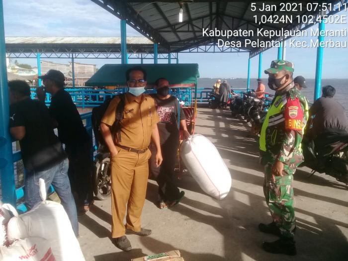 Anggota Danramil 08/Merbau kembali gelar Gakplin protokol kesehatan