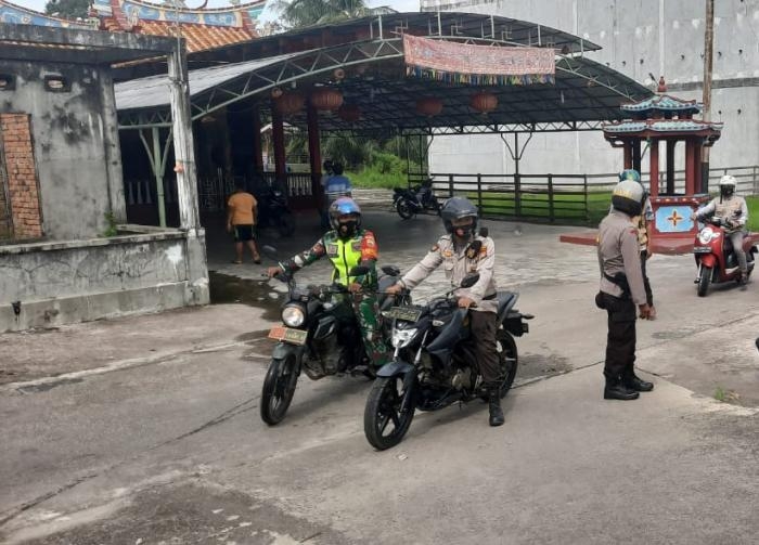 Anggota Danramil 09/Minas kembali terapkan Gakplin protokol kesehatan.