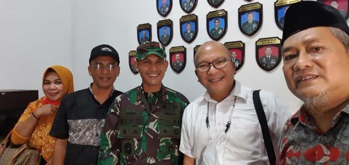 Panitia HPN dan HUT PWI ke - 76 Silaturahmi ke Danrem 031 Wira Bima