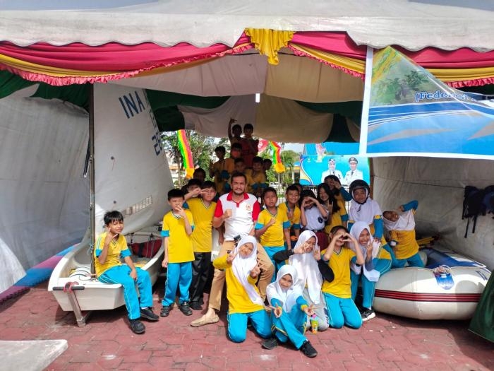 Siswa SDN 07 Kunjungi Expo Sport KONI Bengkalis 
