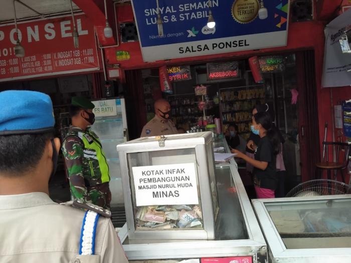 Anggota Danramil 09/Minas Kembali gelar gakplin protokol kesehatan