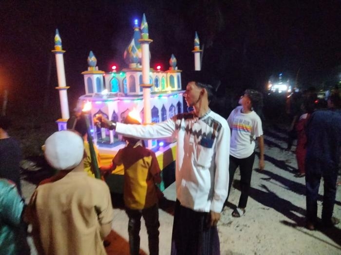 Sambut Malam Satu Syawal, Pemdes Pambang Pesisir Gelar Pawai Idul Fitri 1445 H