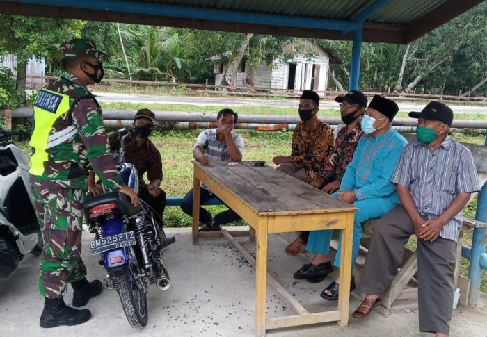 Anggota Danramil 08/Merbau kembali gelar Gakplin protokol kesehatan