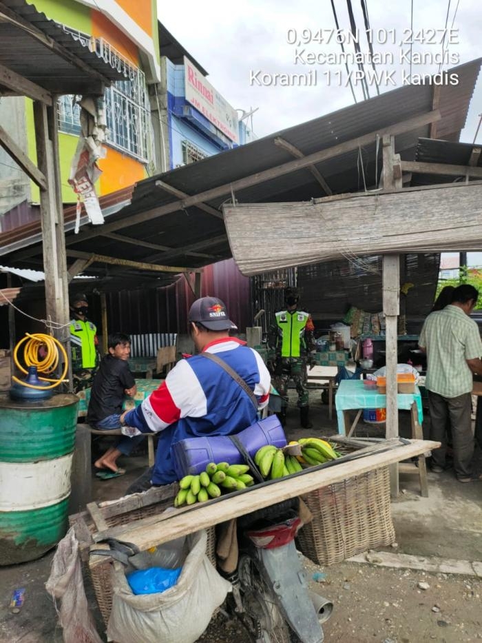 Personil TNI 11 Kandis Gelar Operasi Prokes