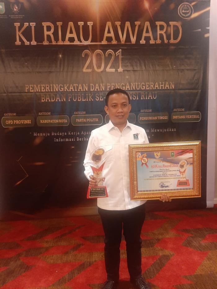 3 Kali Dapat Penghargaan, PKB Riau Kembali Menerima Penghargaan  KI Award Tahun 2021