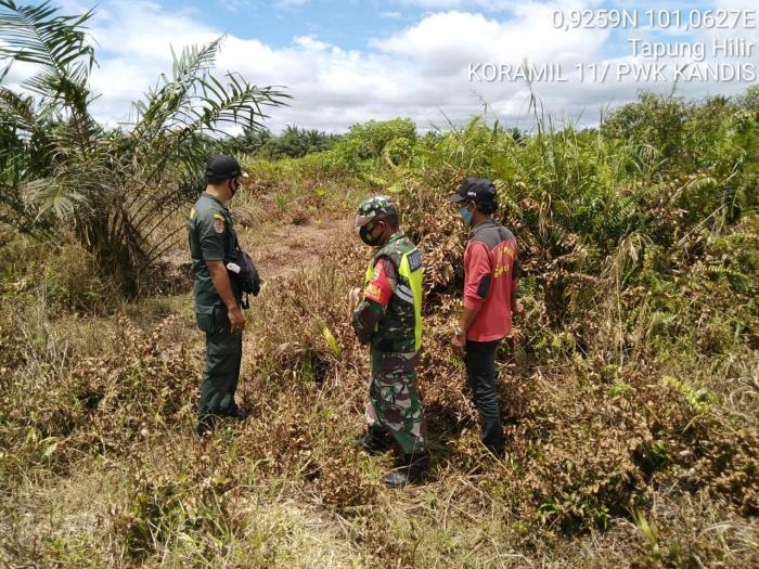 Awasi Kebakaran, Personil Koramil 11 Kandis Gelar Patroli Karlahut