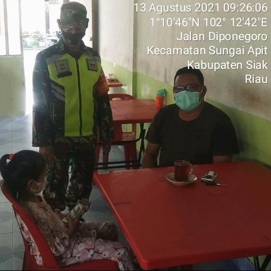 Putus Mata Rantai Covid 19, Anggota Koramil 06 Sungai Apit Serda Marzuki Kembali Terapkan Operasi Yu