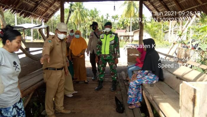 Putus Mata Rantai Covid 19, Anggota Koramil 08 Merbau Kembali Gelar Patroli Prokes