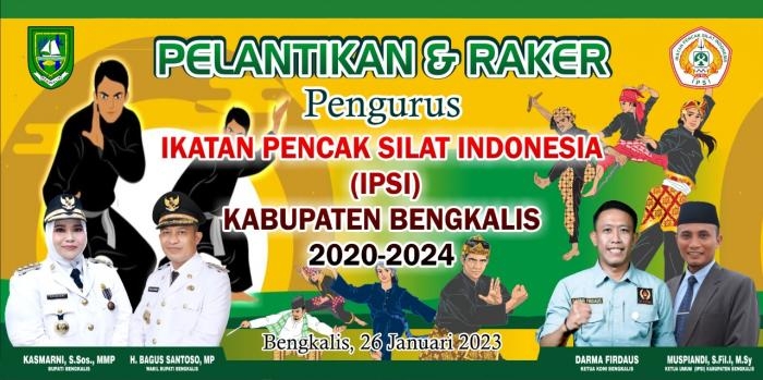 Sempat Tertunda, Ketua KONI Bengkalis Darma Firdaus Akhirnya Secara Resmi Melantik Pengurus IPSI
