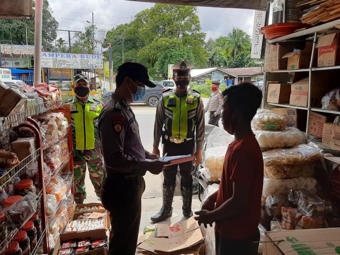 Anggota Danramil 09/Minas Kembali gelar gakplin protokol kesehatan