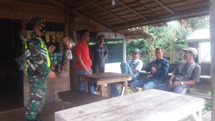 Anggota Danramil 08/Merbau kembali gelar Gakplin protokol kesehatan