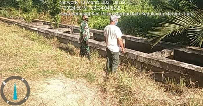 Cegah Kebakaran, Personil Koramil 08 Merbau Menggelar Patroli Karlahut