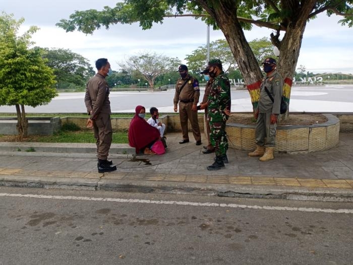 Kopda Ardhi Kembali Gelar Patroli Protokol Kesehatan di Lapangan Siak Bermadah
