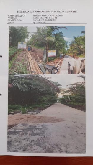 Wujudkan Keinginan Warga, Pemdes Sekodi Bangun Semenisasi Jl.Abdul Hamid 