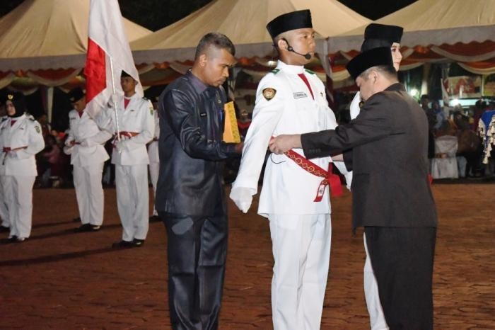 Bupati Bengkalis Kukuhkan 75 Paskibraka HUT RI Ke 74 Tahun 2019