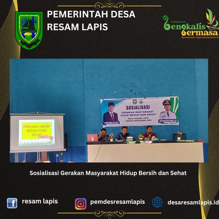 Peduli Kebersihan Lingkungan, Pemdes Resam Lapis Taja Sosialisasi PHBS 