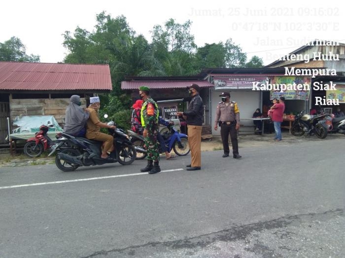 Cegah Penularan Virus, Anggota Koramil 03 Siak Gelar Pendisiplinan Protokol Kesehatan