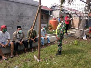 Serda Batu Bara Ingatkan Warga Desa Senggoro Ikuti Aturan Prokes