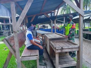 Anggota Danramil 08/Merbau kembali gelar Gakplin protokol kesehatan
