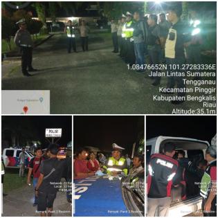Polsek Pinggir Periksa 25 Unit Kendaraan Pada Kegiatan K2RYD    