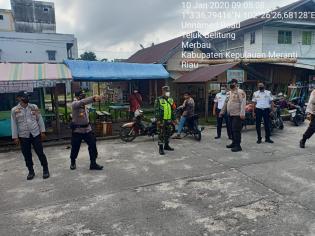 Anggota Koramil 08 Merbau Kembali Gelar Patroli Protokol Kesehatan
