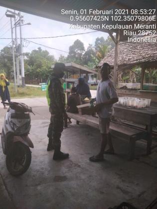 Personil TNI 08 Merbau Kembali Gelar Patroli Prokes di Desa Lukit