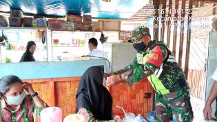 Putus Mata Rantai Covid 19, Serda Ridho Giat Lakukan Operasi Prokes