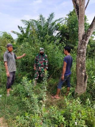 Cegah Titik Api, Sertu Pauzi Kembali Gelar Patroli Karlahut di Desa Temusai